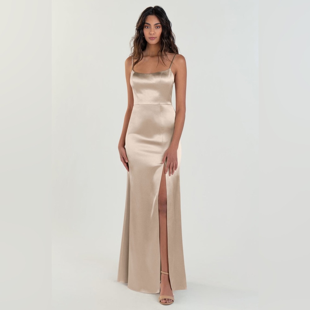 Jenny Yoo Chase Bridesmaid Dress in Pale Gold